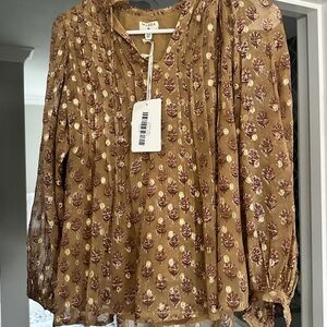 Marea Brown Floral Women's Blouse
